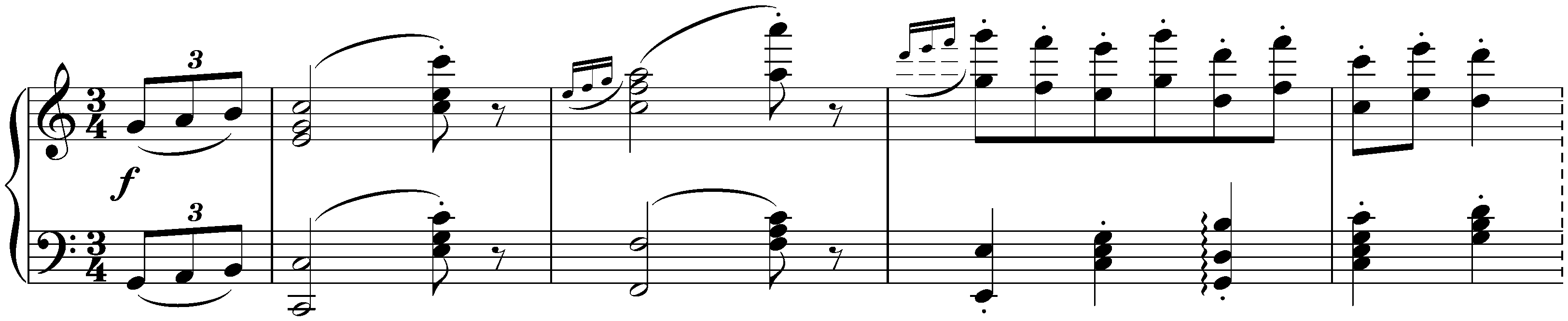 Sixteen Waltzes, op. 39; 13. C major (simplified version)