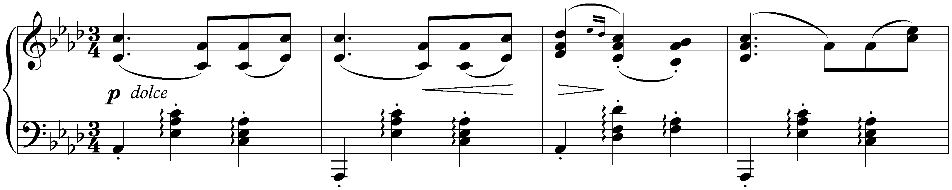 Sixteen Waltzes, op. 39; 15. A-flat major