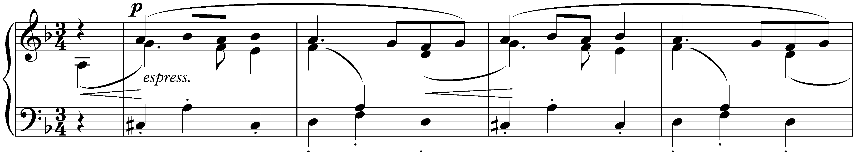 Sixteen Waltzes, op. 39; 16. D minor (simplified version)