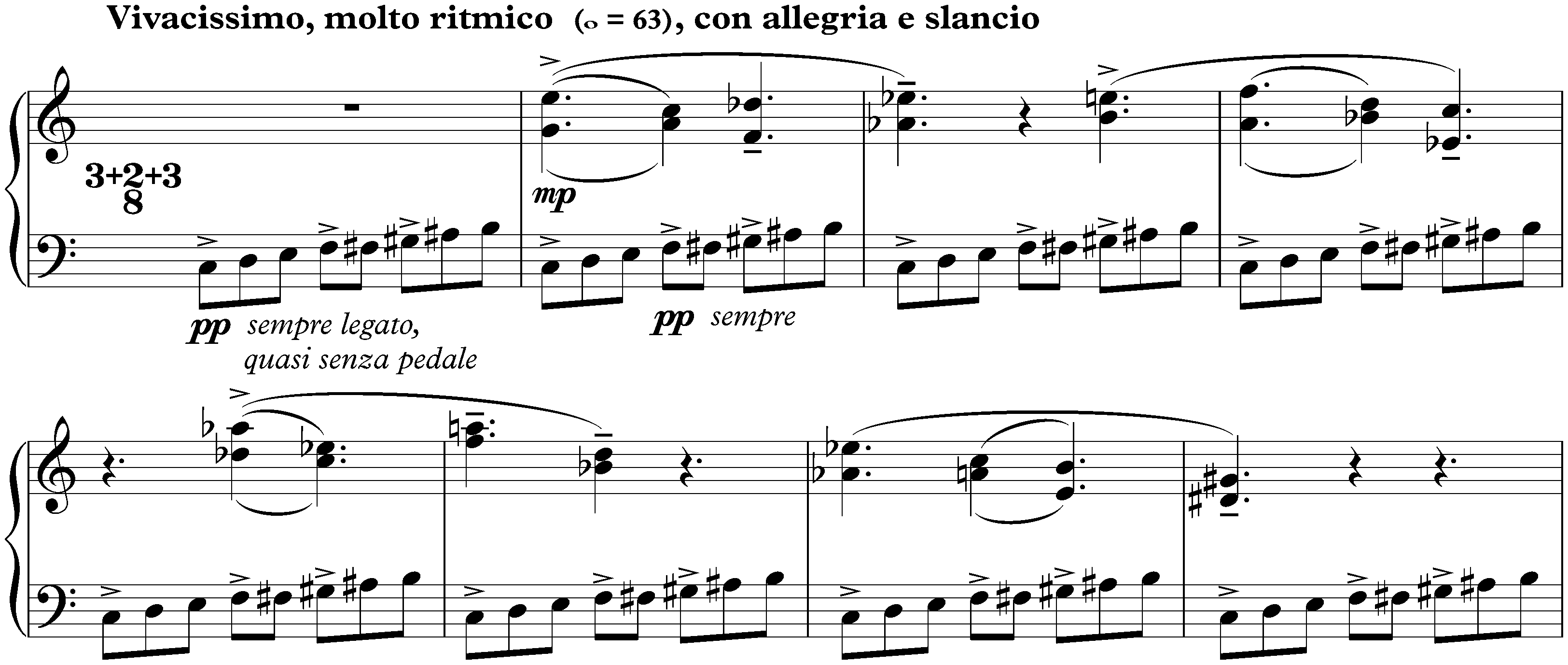 Études, Book 1; 4. Fanfares