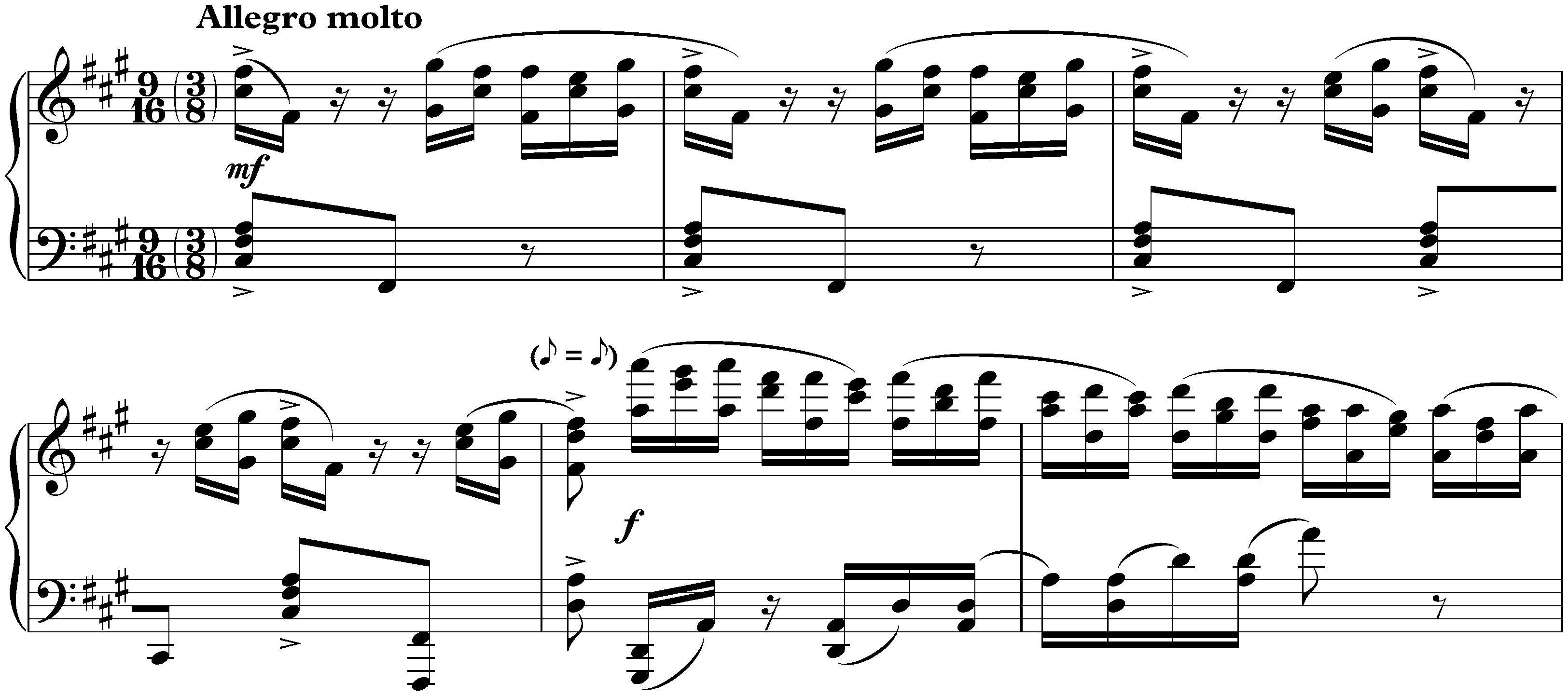 Études-tableaux, op. 39; 3. F-sharp minor