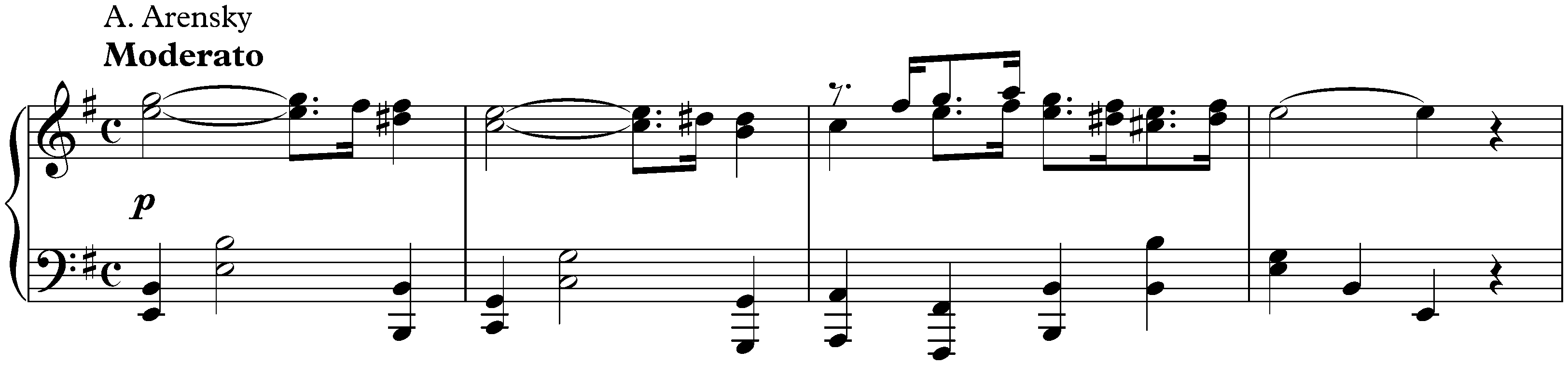 Four Improvisations; 1. E minor
