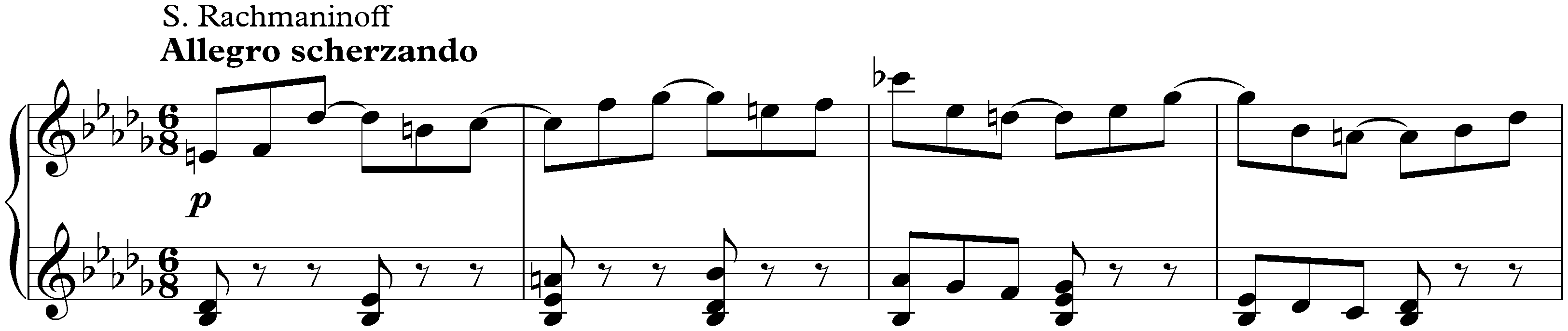 Four Improvisations; 3. B-flat minor