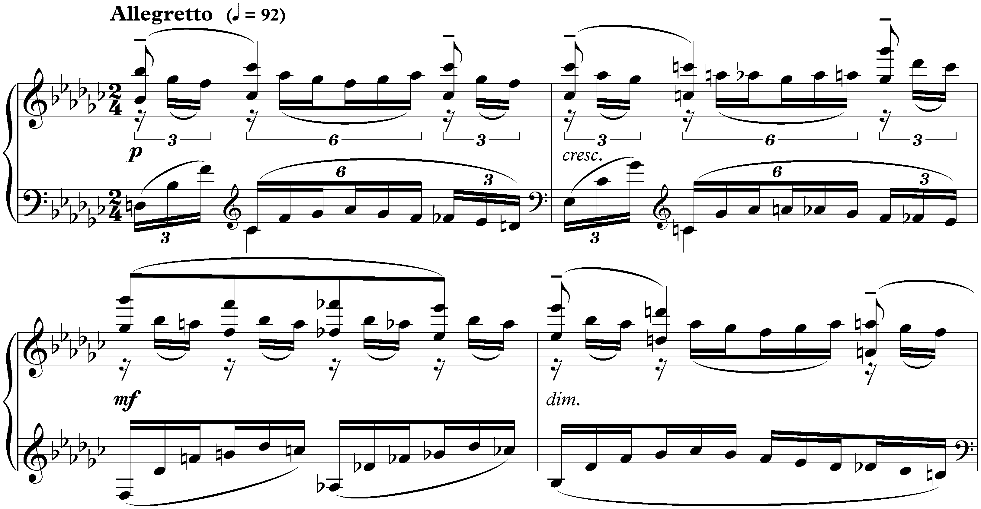 Moments musicaux, op. 16; 2. E-flat minor