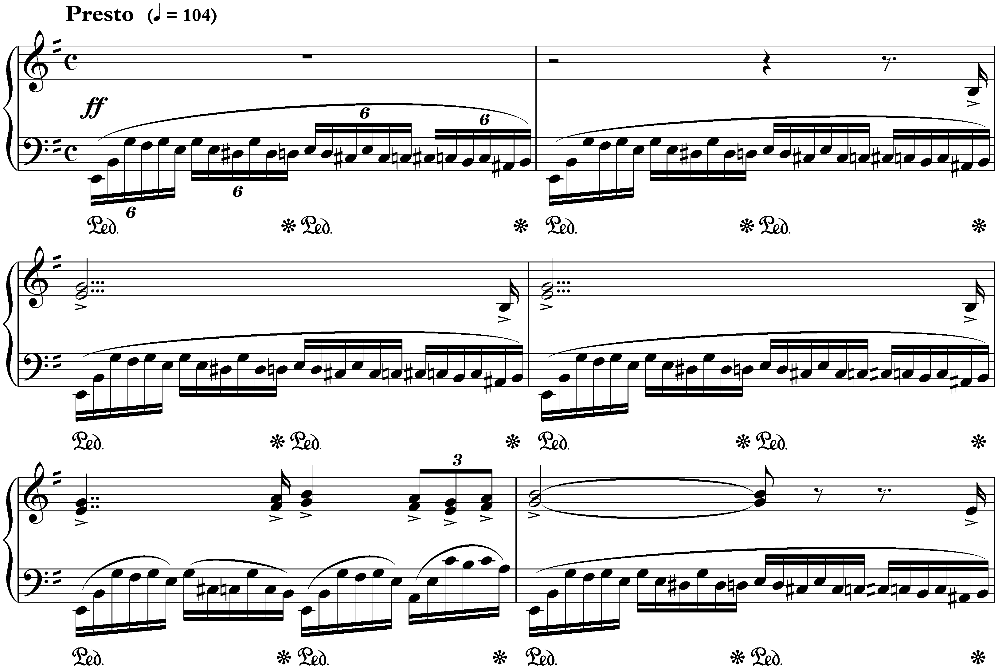 Moments musicaux, op. 16; 4. E minor
