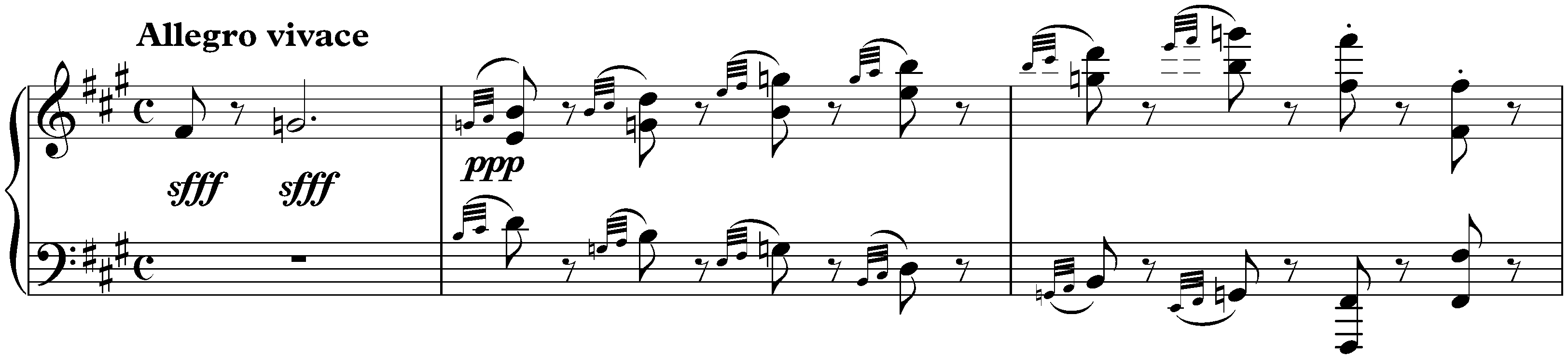 Morceaux de fantaisie, op. 3; 4. Polichinelle in F-sharp minor