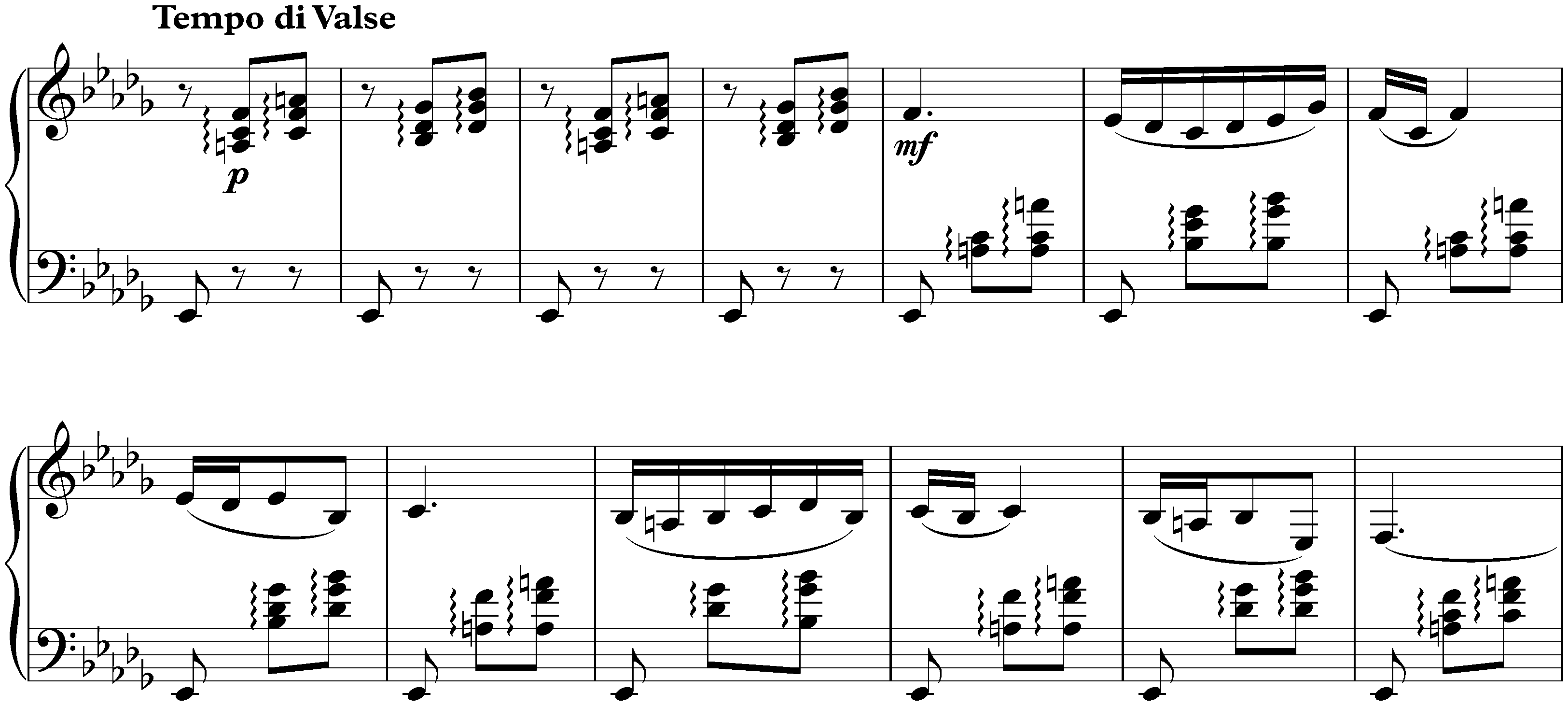 Morceaux de fantaisie, op. 3; 5. Sérénade in B-flat minor