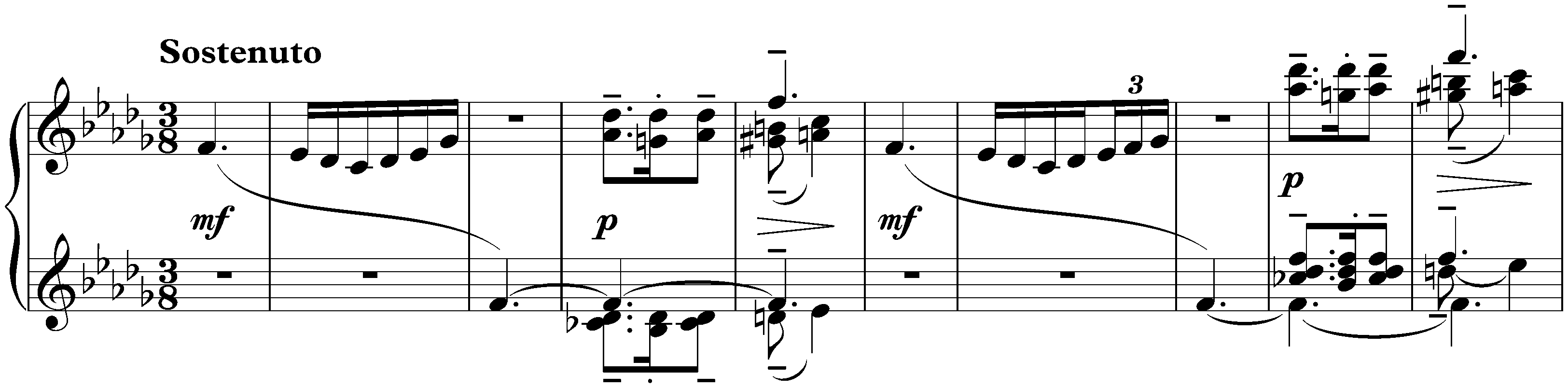 Morceaux de fantaisie, op. 3; 5. Sérénade in B-flat minor