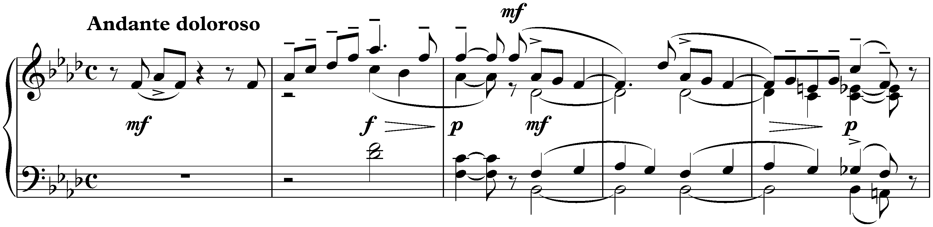 Morceaux de salon, op. 10; 6. Romance in F minor