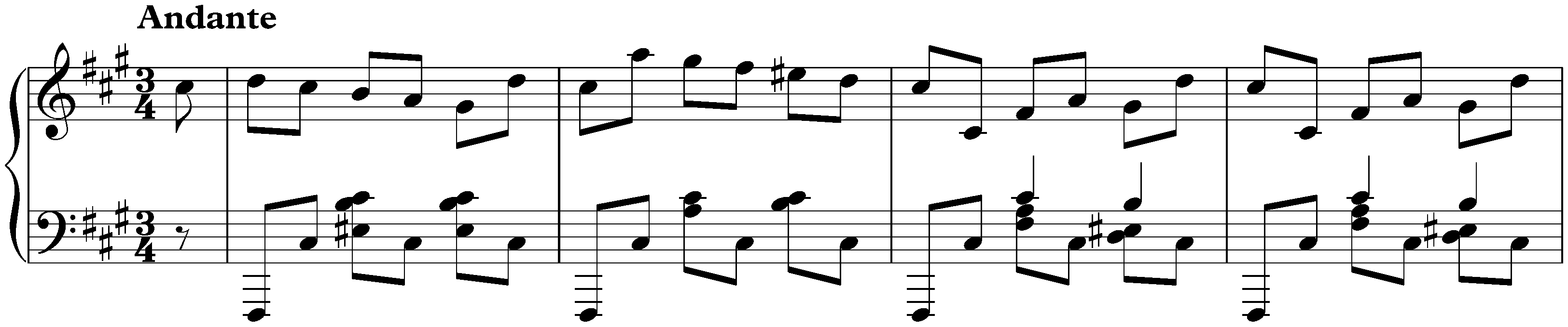 Four Pieces; 1. Romance in F-sharp minor