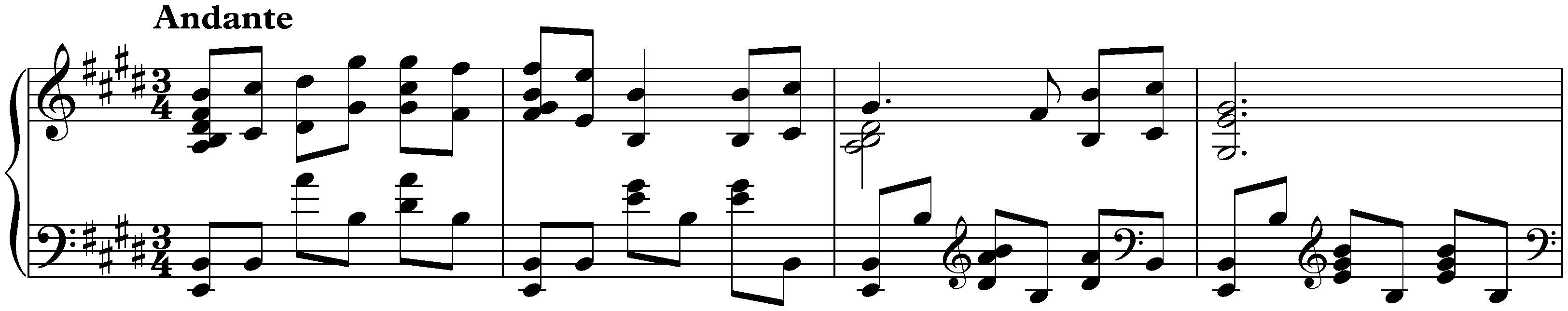 Four Pieces; 3. Mélodie in E major