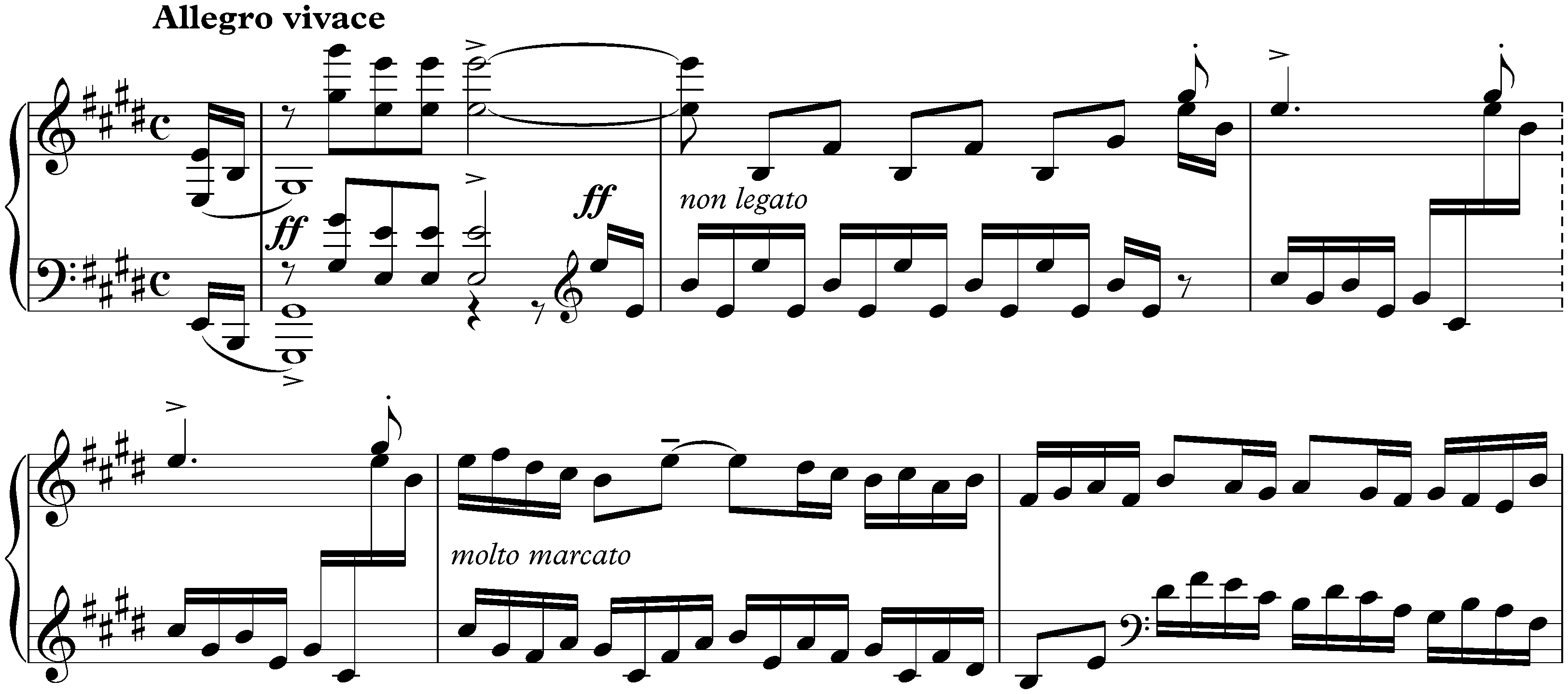 Préludes, op. 32; 3. E major