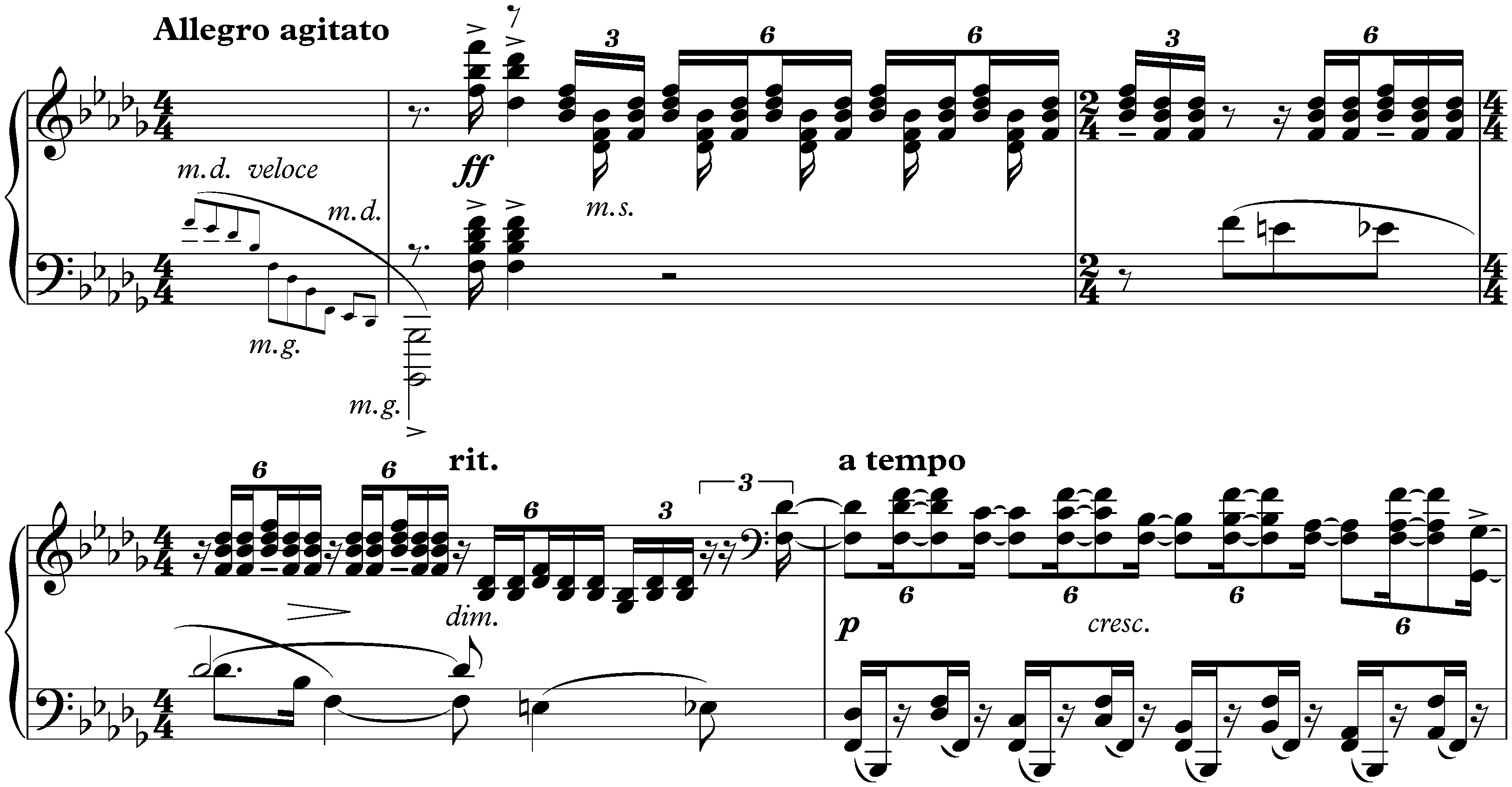 Sonata no. 2 in B-flat minor, op. 36 (first version); 1. Allegro agitato