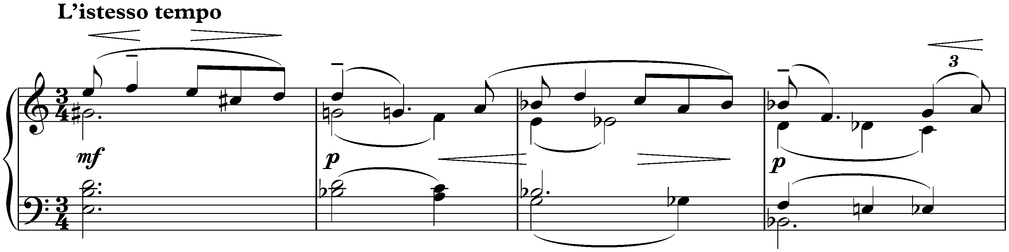 Sonata no. 2 in B-flat minor, op. 36 (first version); 3. L’istesso tempo – Allegro molto