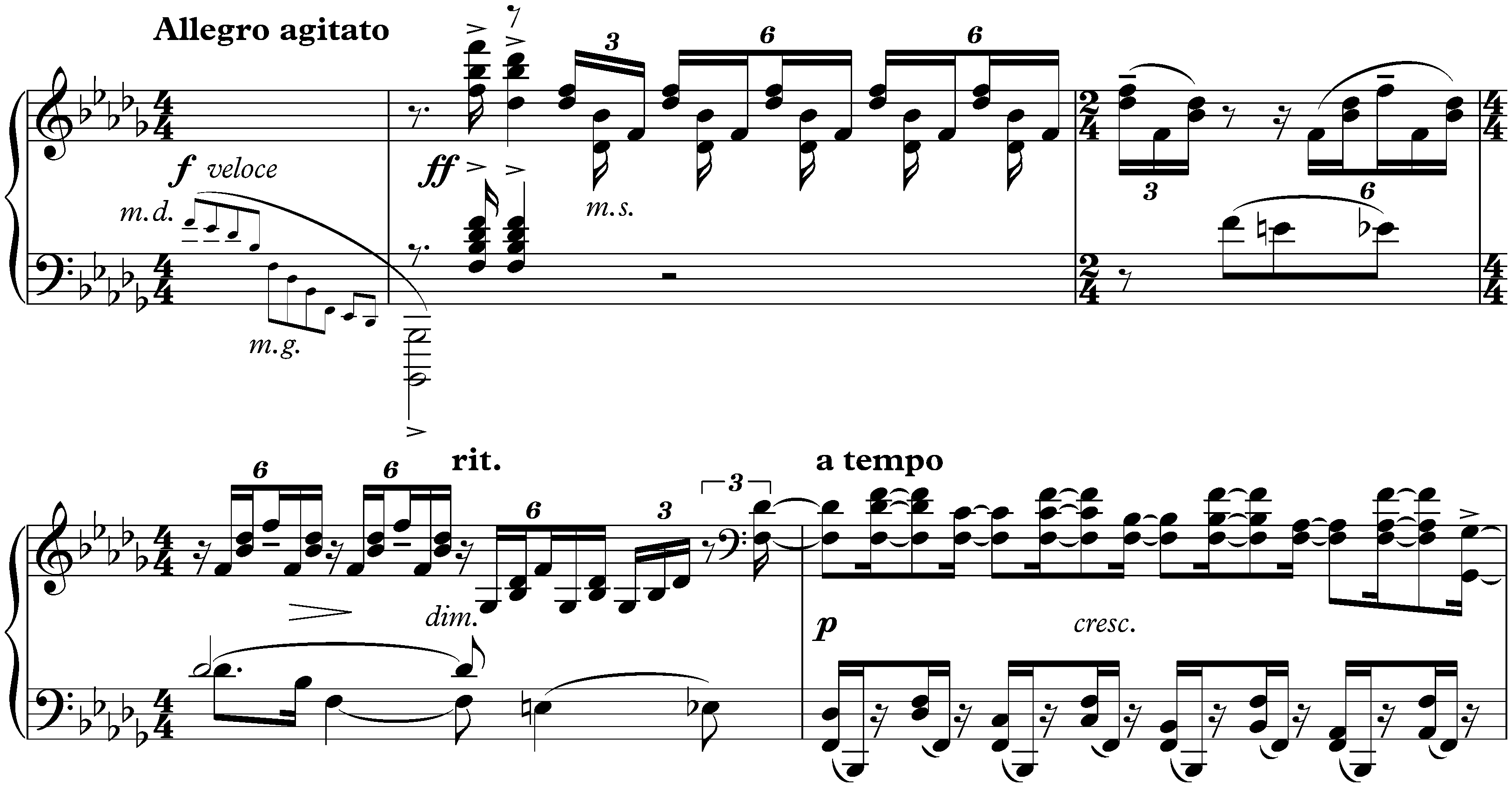Sonata no. 2 in B-flat minor, op. 36 (second version); 1. Allegro agitato