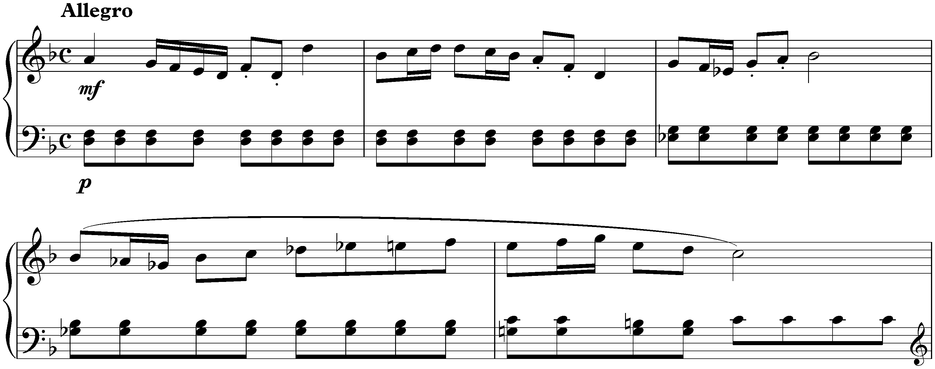 Zes eenvoudige pianostukken; 6. Allegro