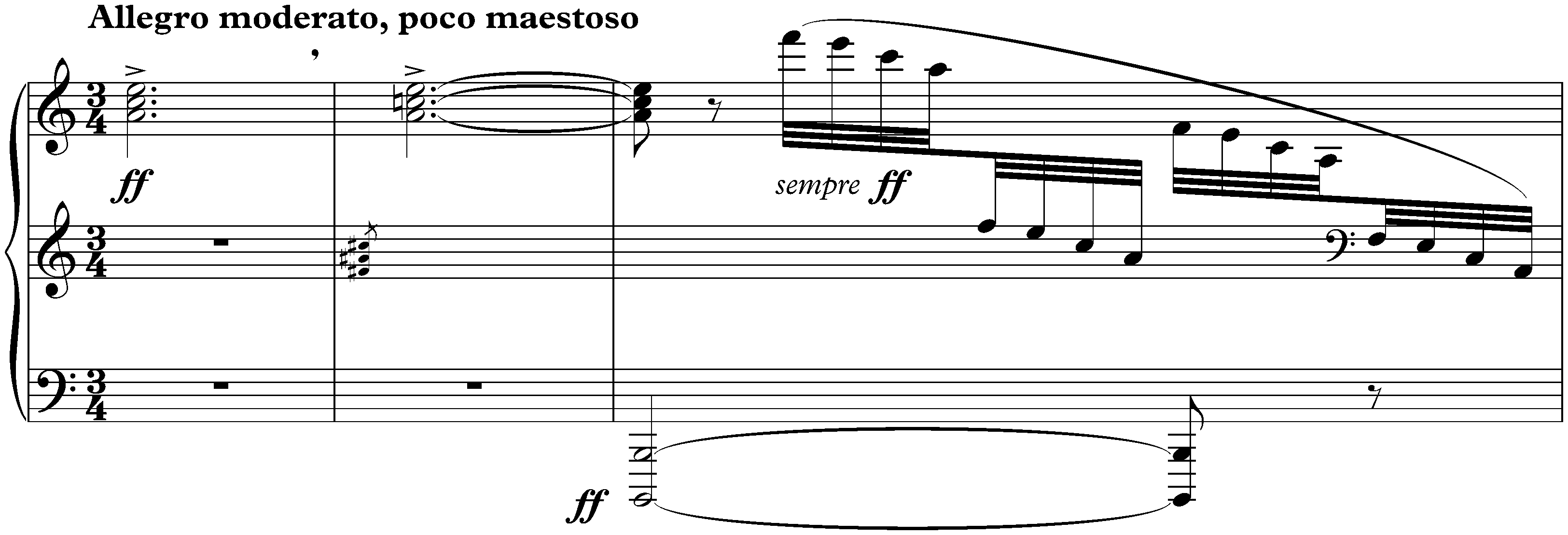 Sonata no. 2; 1. Allegro moderato, poco maestoso