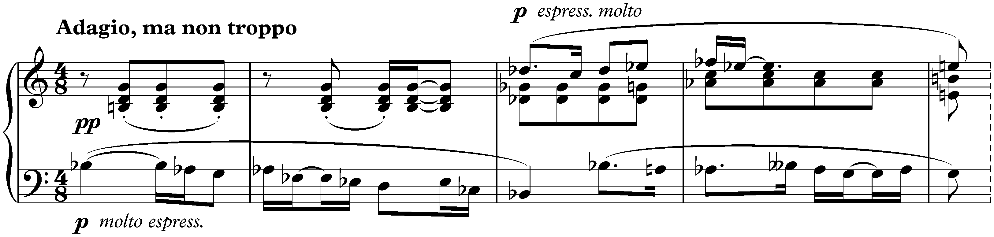 Sonata no. 2; 2. Adagio, ma non troppo