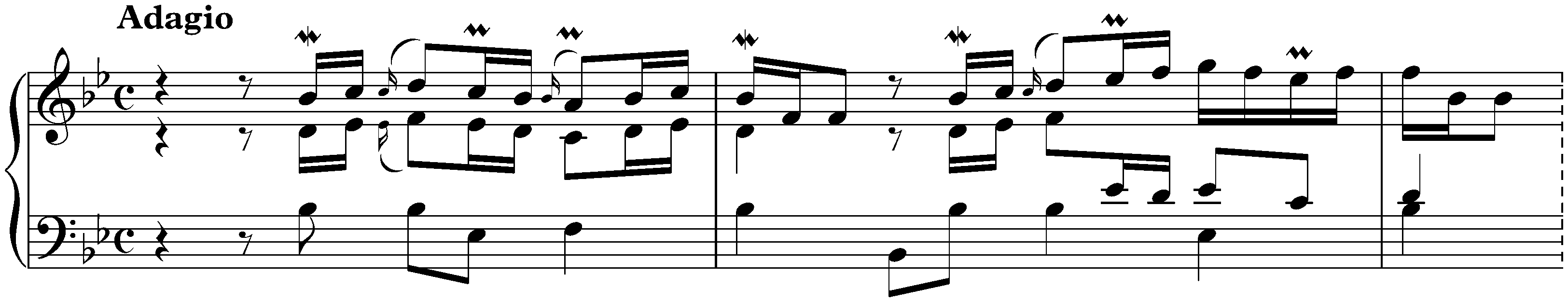 Capriccio sopra la lontananza del fratello dilettissimo in B-flat major, BWV 992; 1. Arioso: Adagio. Ist eine Schmeichelung der Freunde, um denselben von seiner Reise abzuhalten.