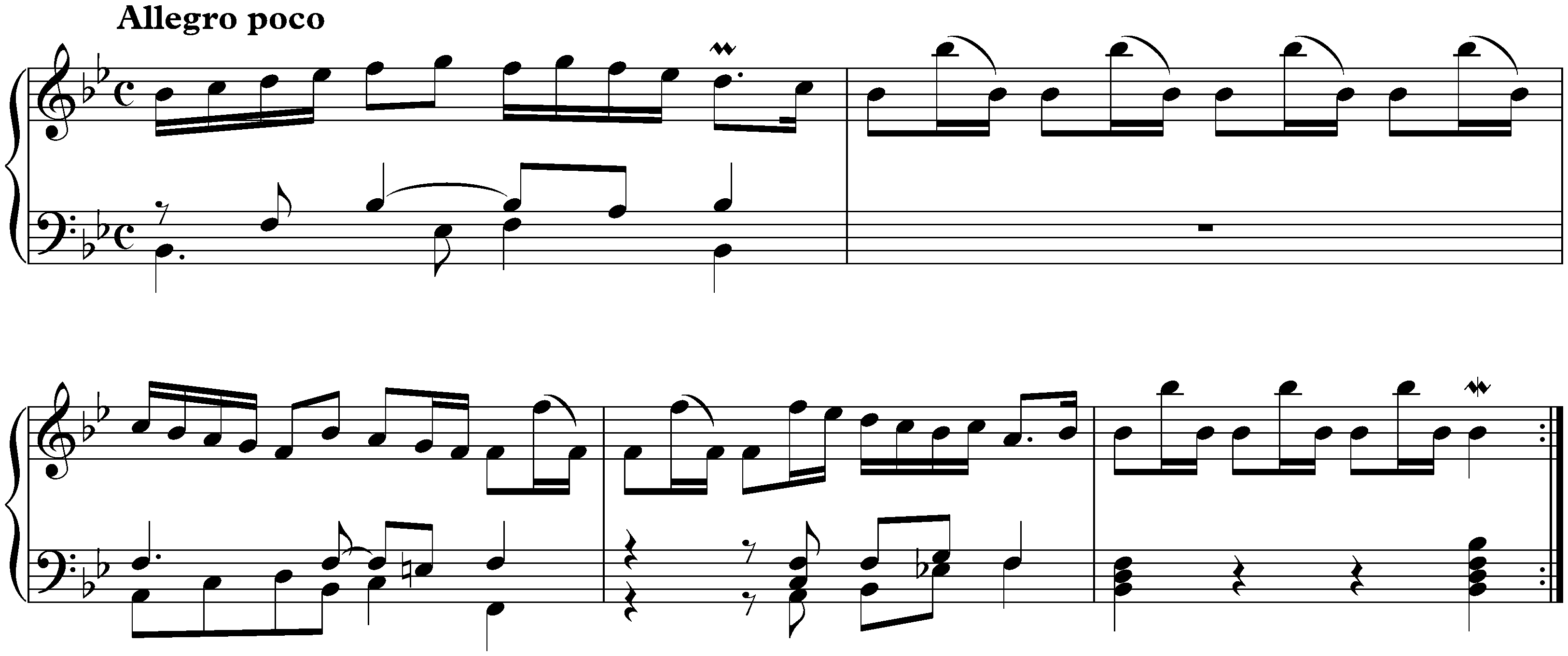 Capriccio sopra la lontananza del fratello dilettissimo in B-flat major, BWV 992; 5. Aria di Postiglione: Allegro poco