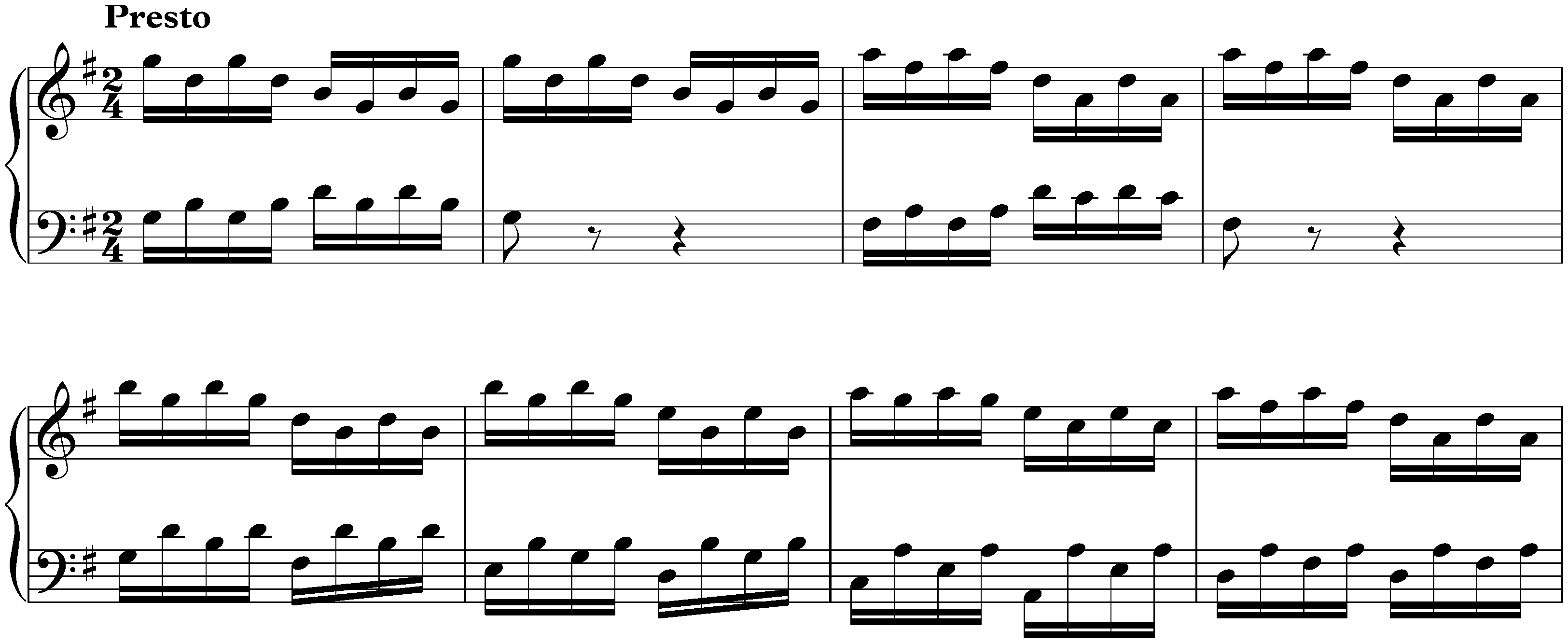 Concerto in G major after Johann Ernst of Saxe-Weimar, BWV 592; 3. Presto