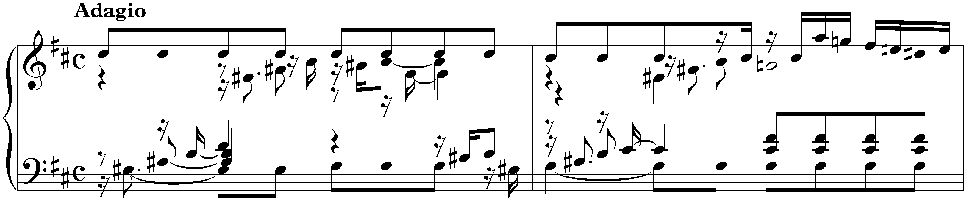Concerto in B minor after Antonio Vivaldi, BWV 979; 2. Adagio