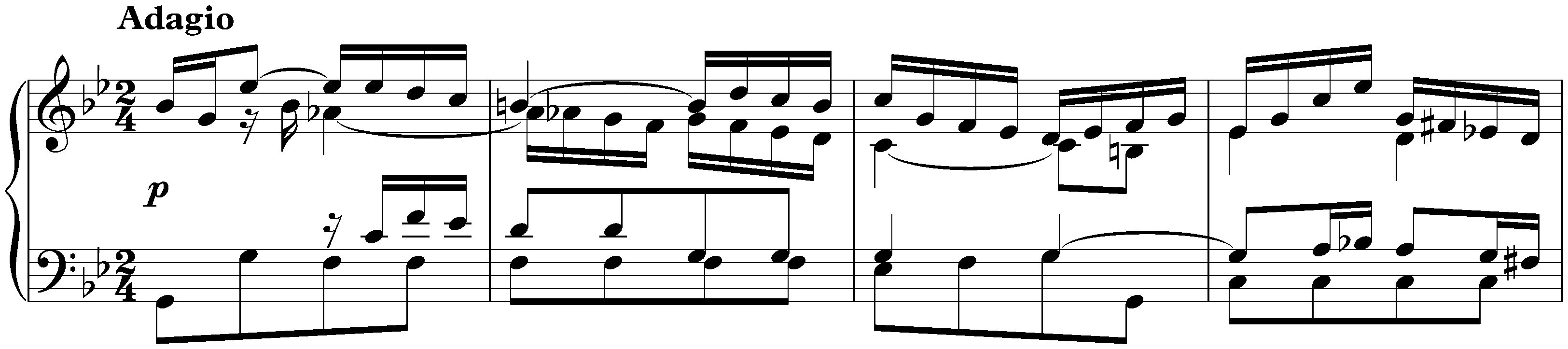 Concerto in B-flat major after Johann Ernst of Saxe-Weimar, BWV 982; 2. Adagio – Allegro