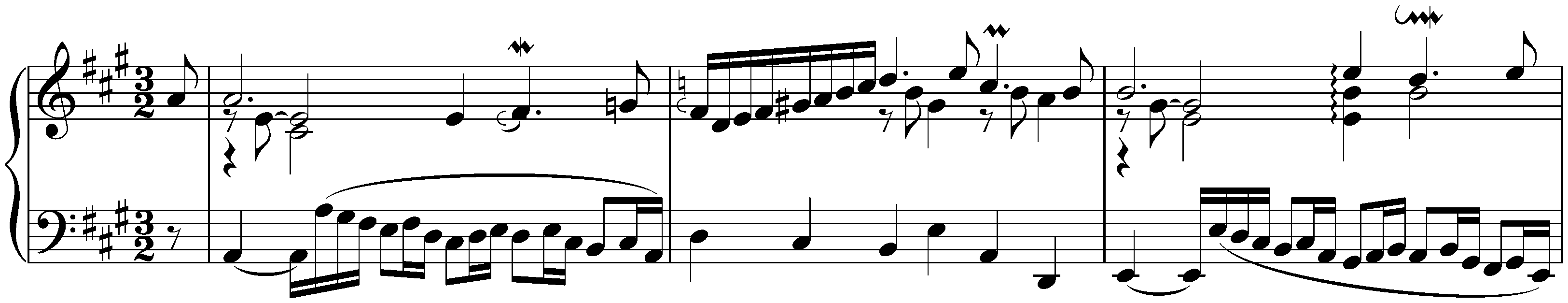 English Suite no. 1 in A major, BWV 806; 4. Courante II &ndash; Double I &ndash; Double II