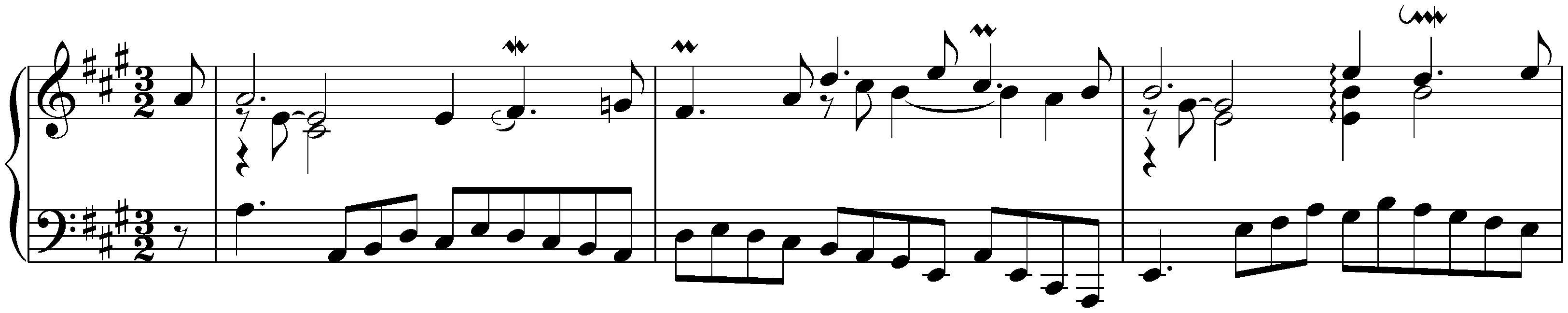 English Suite no. 1 in A major, BWV 806; 4. Courante II &ndash; Double I &ndash; Double II