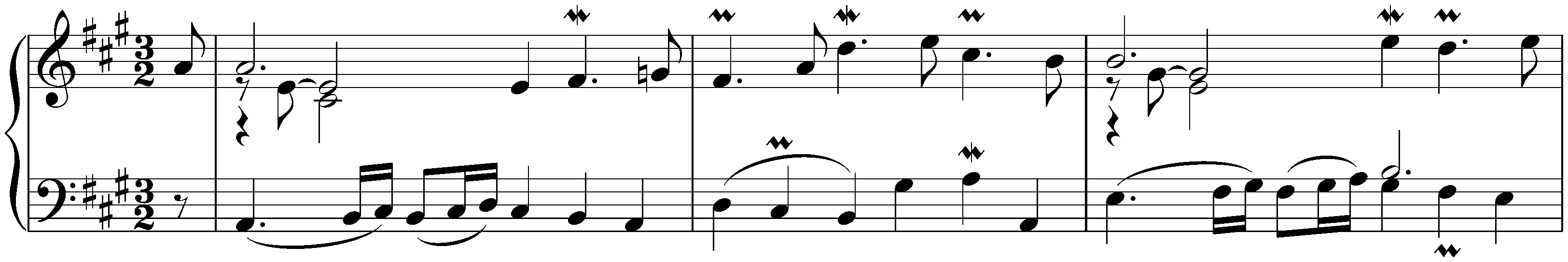 English Suite no. 1 in A major, BWV 806; 4. Courante II &ndash; Courante precedent avec la Basse Simple