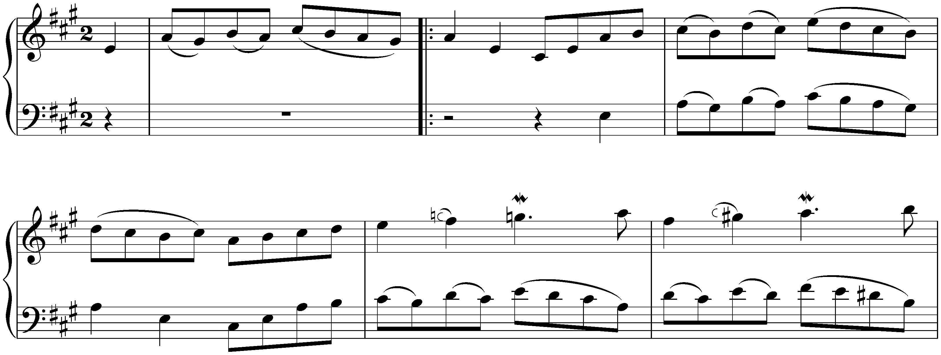 English Suite no. 1 in A major, BWV 806; 6. Bourrée I – Bourrée II – Bourrée I