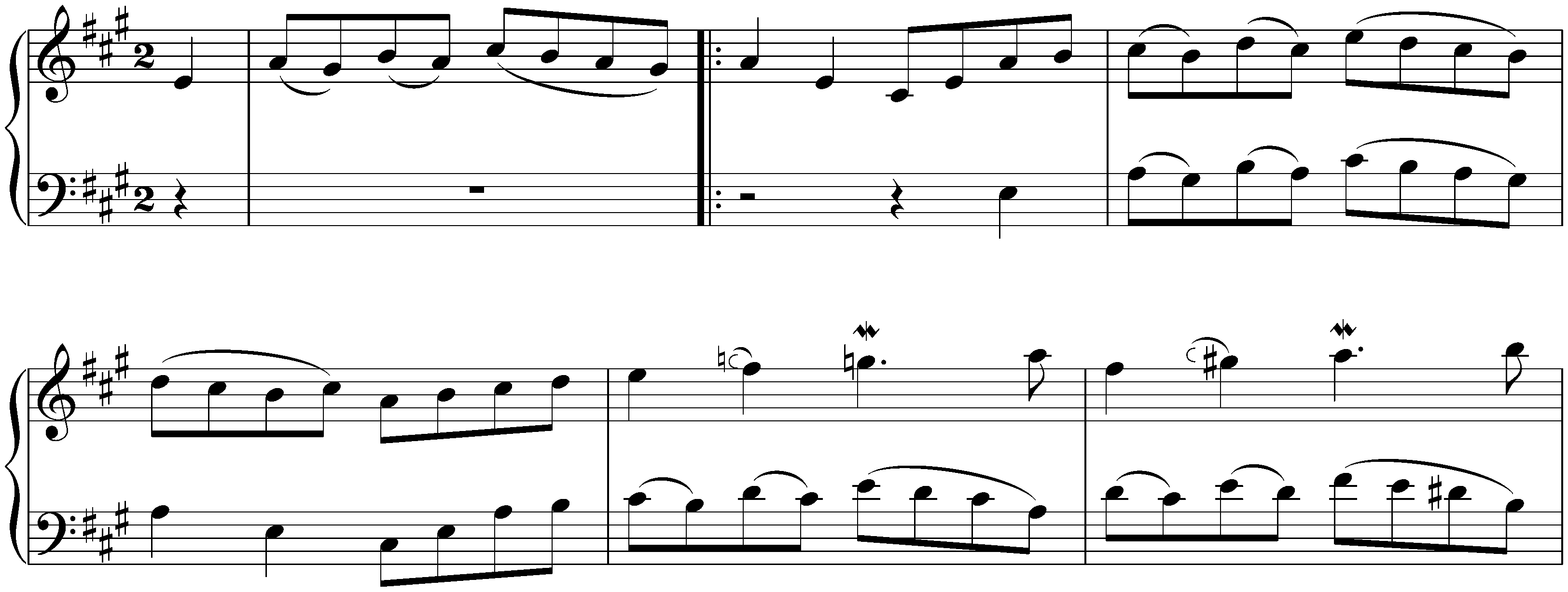 English Suite no. 1 in A major, BWV 806; 6. Bourrée I &ndash; Bourrée II &ndash; Bourrée I