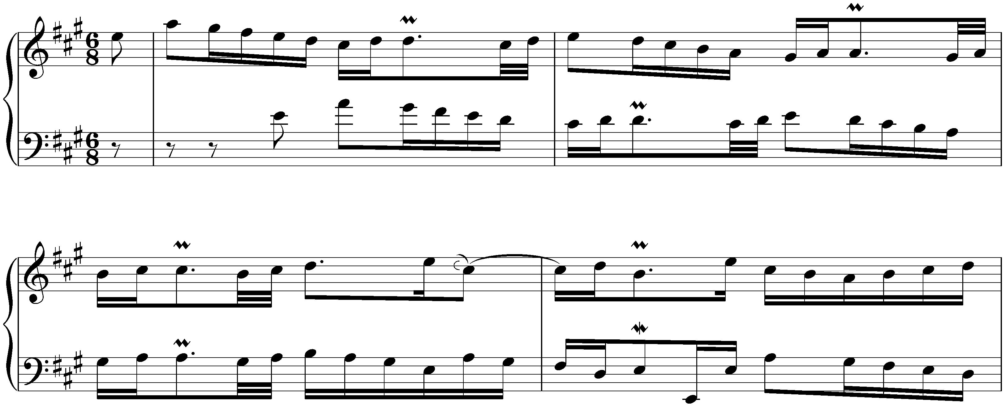 English Suite no. 1 in A major, BWV 806; 7. Gigue