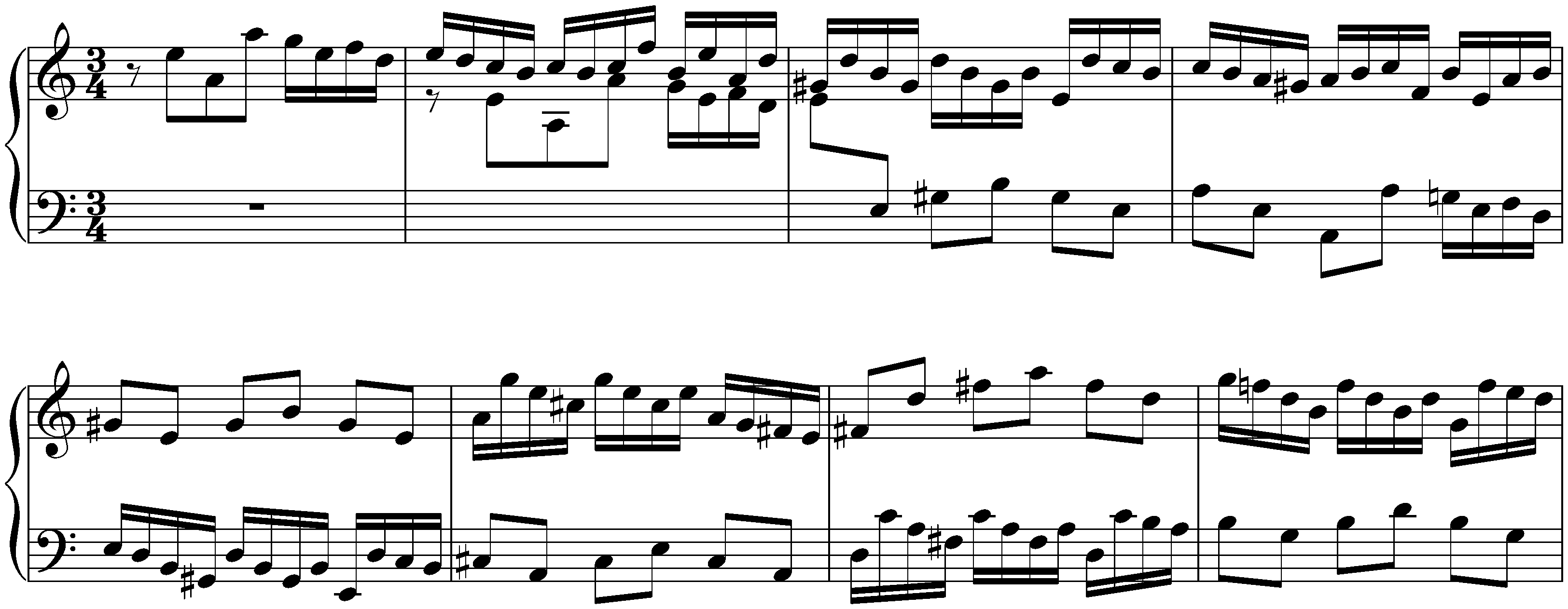 English Suite no. 2 in A minor, BWV 807; 1. Prélude