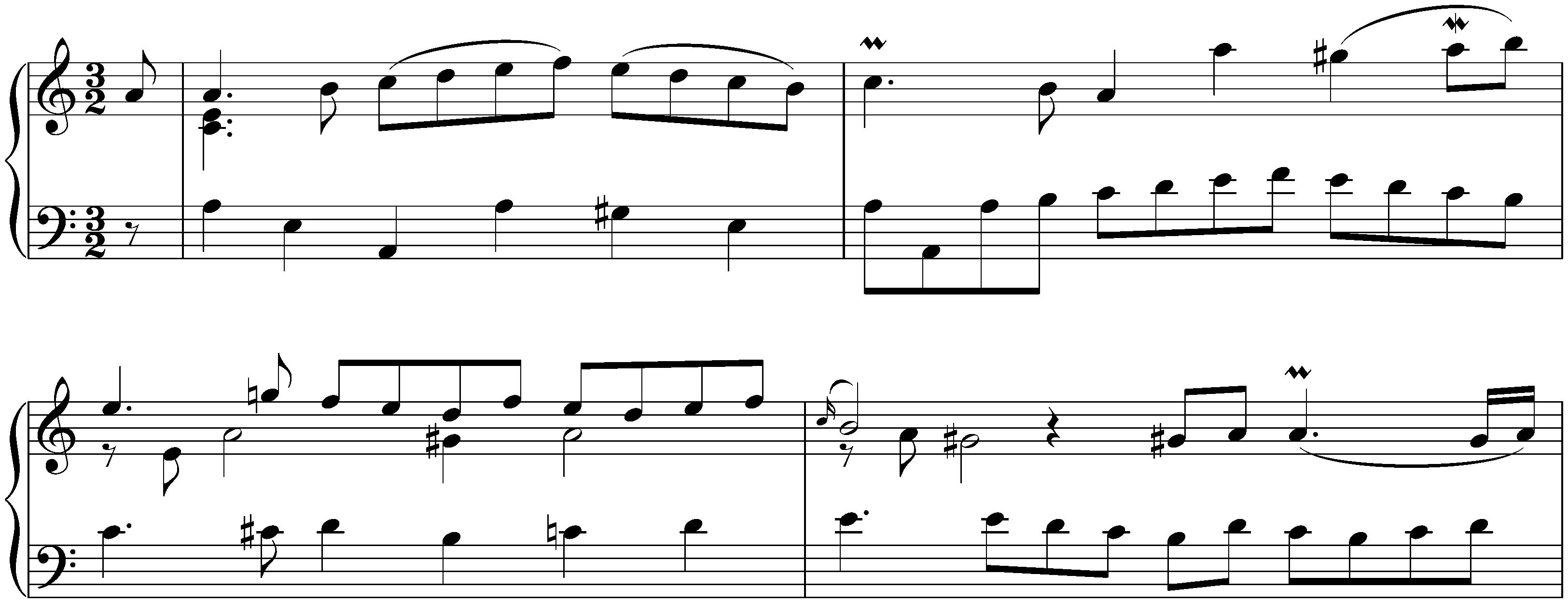 English Suite no. 2 in A minor, BWV 807; 3. Courante