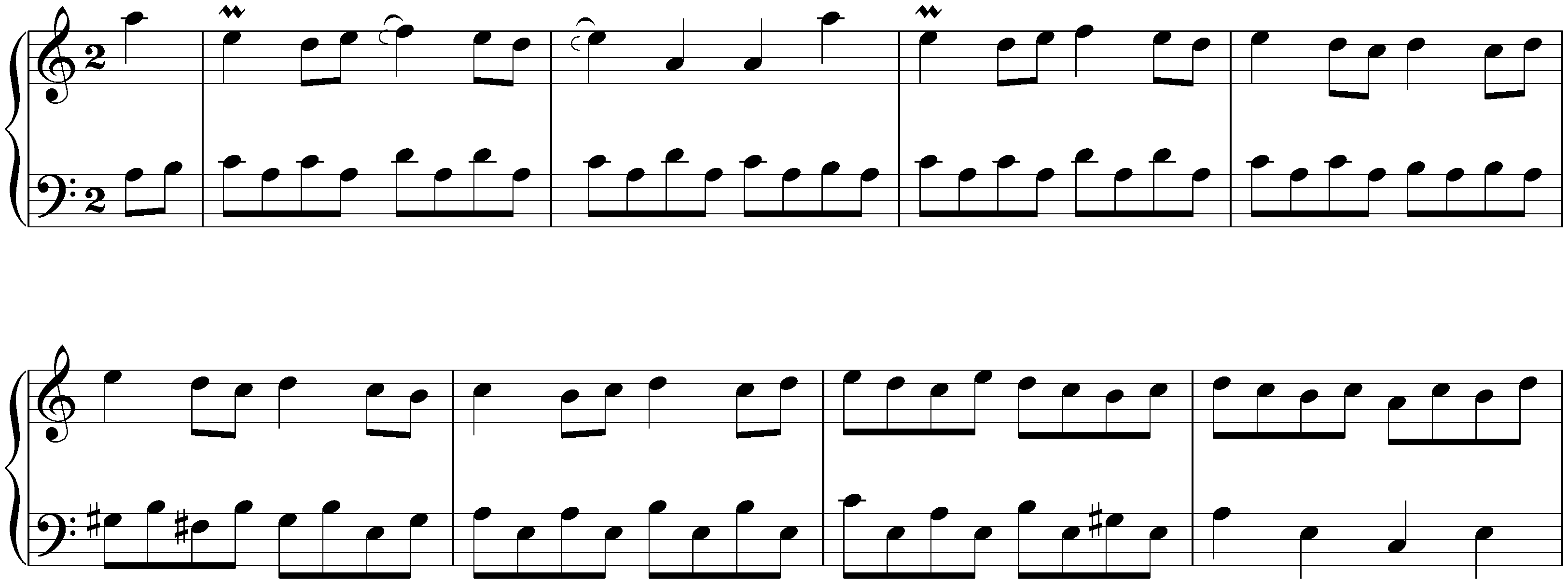 English Suite no. 2 in A minor, BWV 807; 5. Bourrée I – Bourrée II – Bourrée I