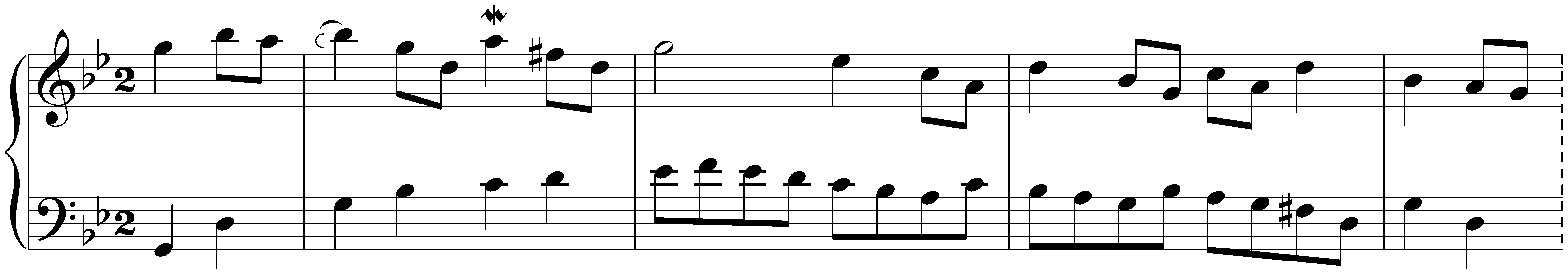 English Suite no. 3 in G minor, BWV 808; 5. Gavotte alternativement – Gavotte II ou la Musette – Gavotte alternativement