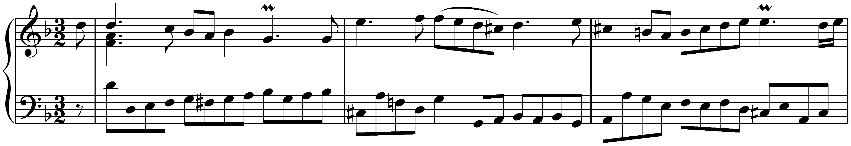 English Suite no. 6 in D minor, BWV 811; 3. Courante