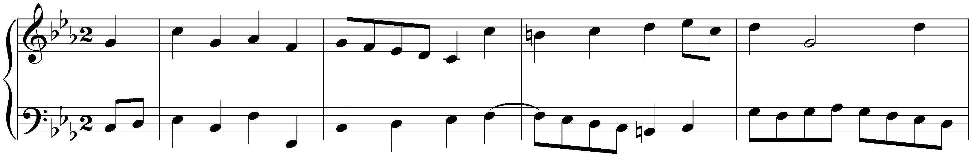 French Overture in C minor, BWV 831 (first version); 6. Bourrée I – Bourrée II – Bourrée I
