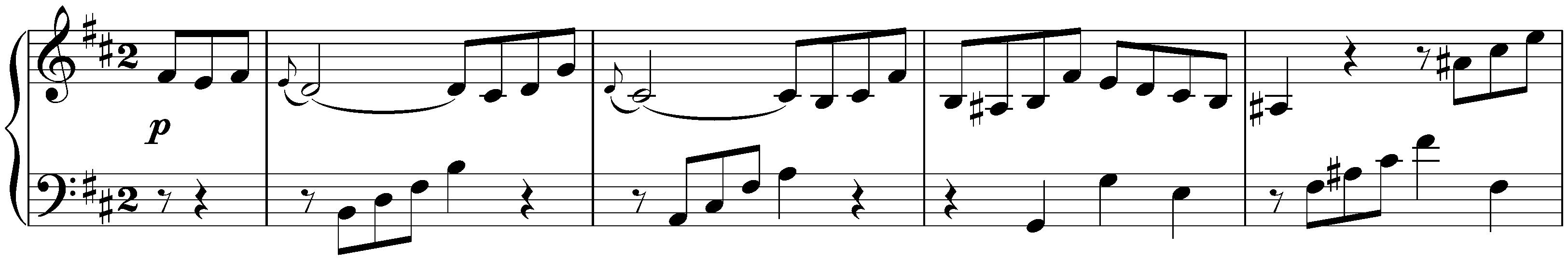 French Overture in B minor, BWV 831 (second version); 6. Bourrée I – Bourrée II – Bourrée I