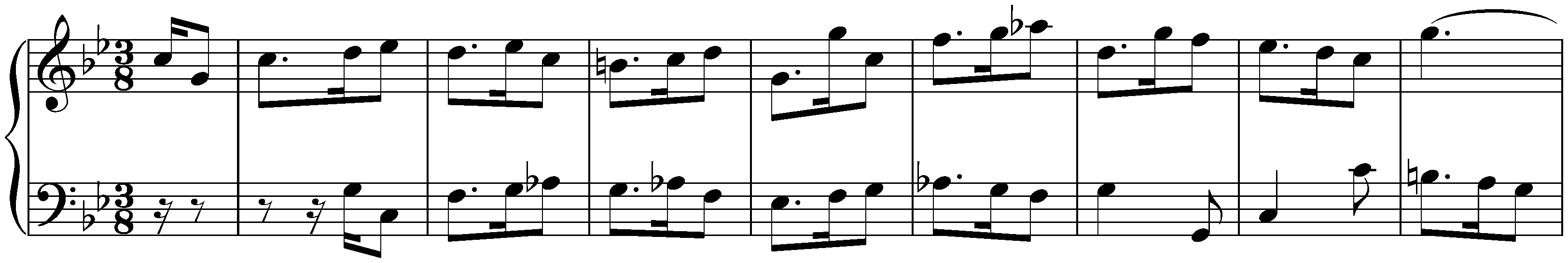 French Suite no. 2 in C minor, BWV 813; 6. Gigue