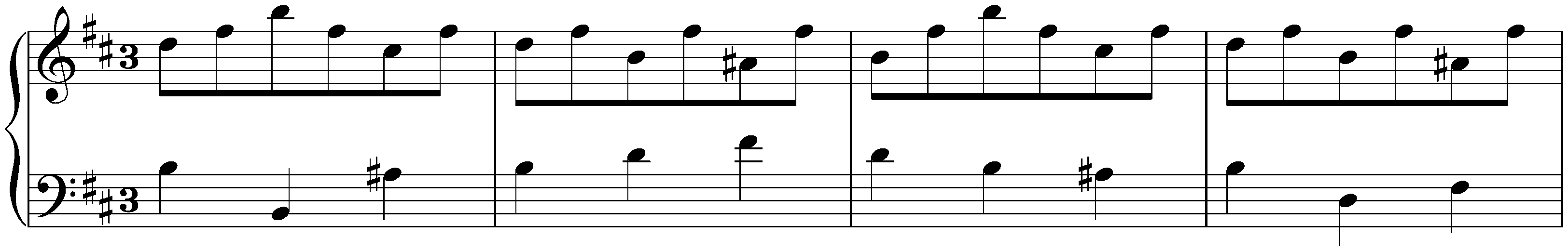 French Suite no. 3 in B minor, BWV 814; Menuet – Trio – Menuet (variant version)