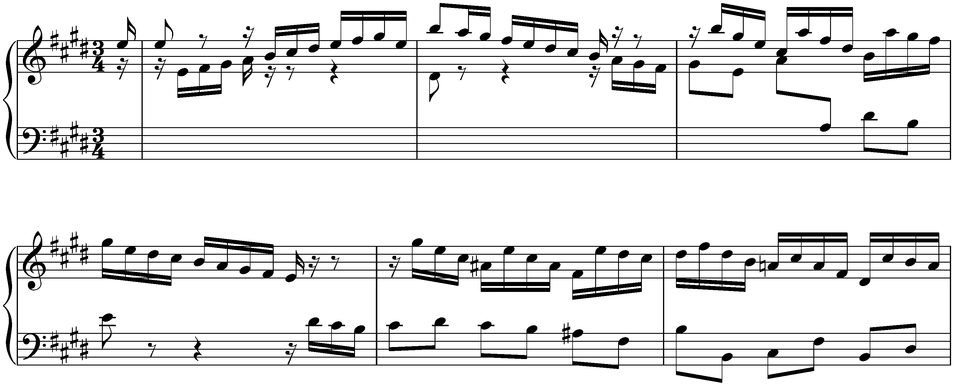 French Suite no. 6 in E major, BWV 817; 2. Courante