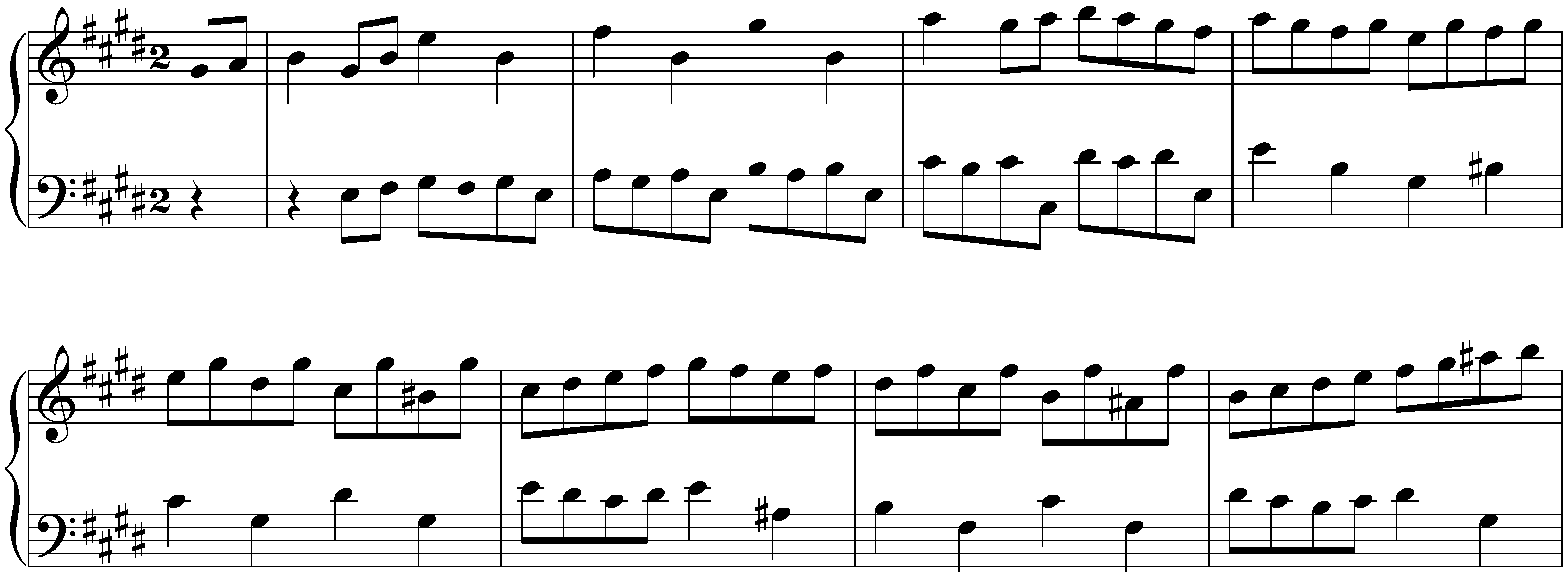 French Suite no. 6 in E major, BWV 817; 6. Bourrée