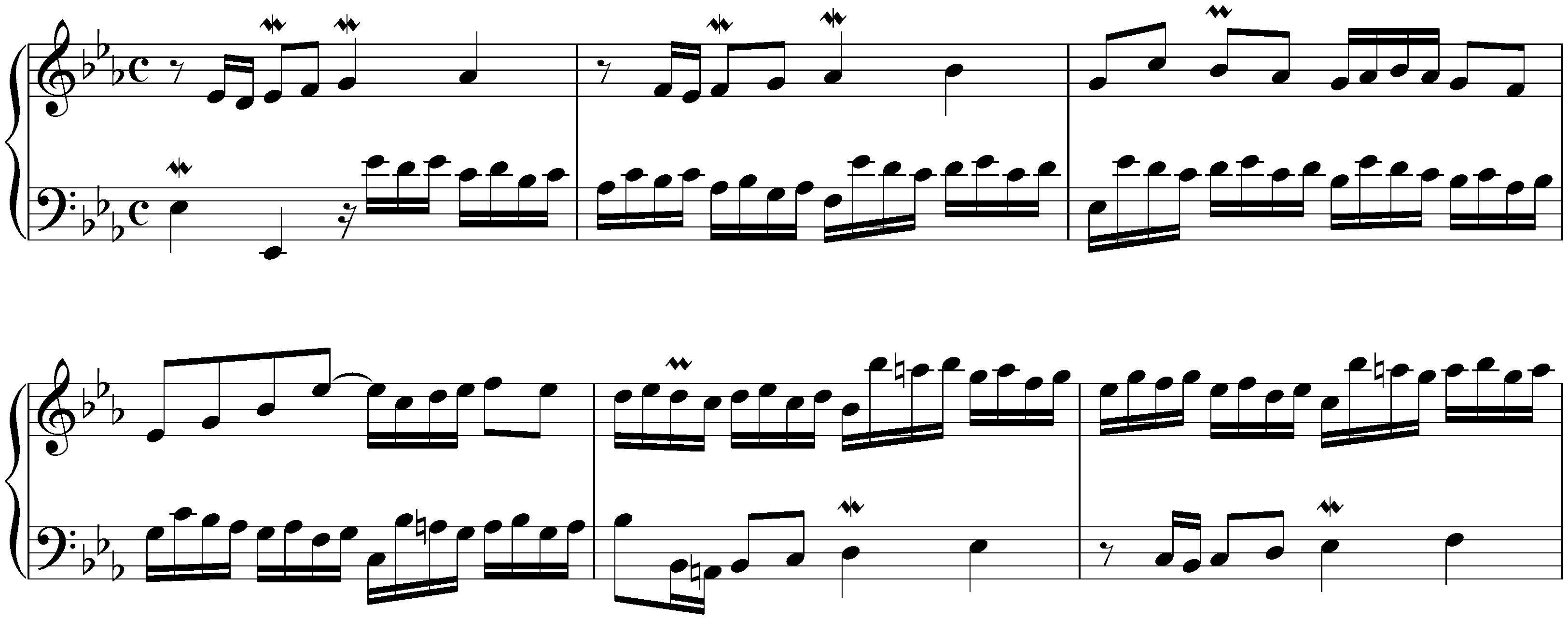 Fifteen Inventions, BWV 772–786; 5. E-flat major, BWV 776