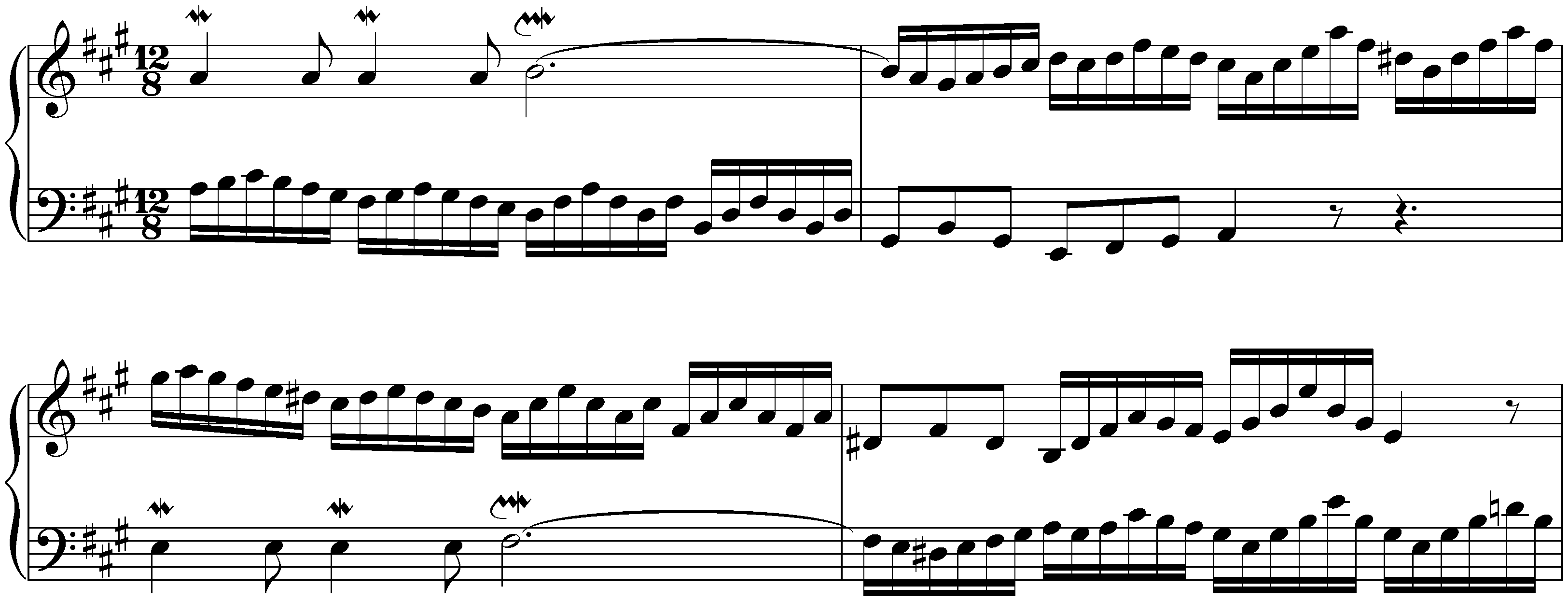 Fifteen Inventions, BWV 772–786; 12. A major, BWV 783