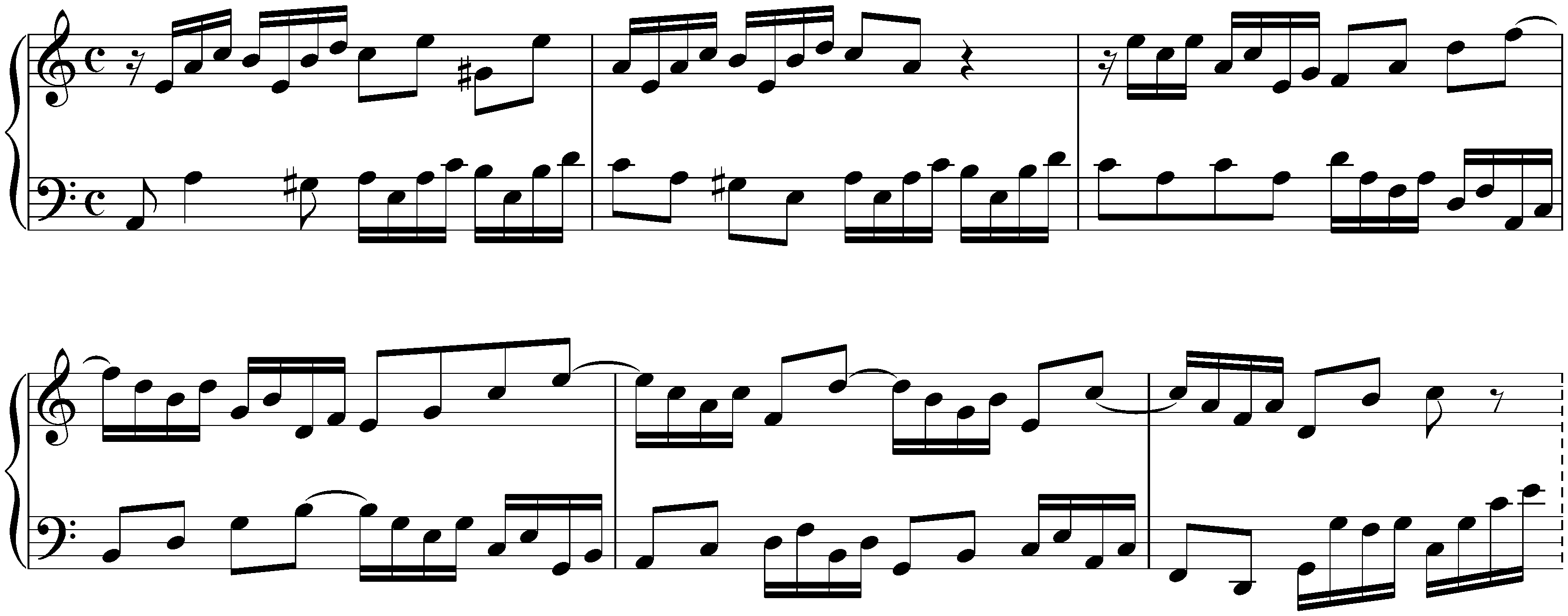 Fifteen Inventions, BWV 772–786; 13. A minor, BWV 784