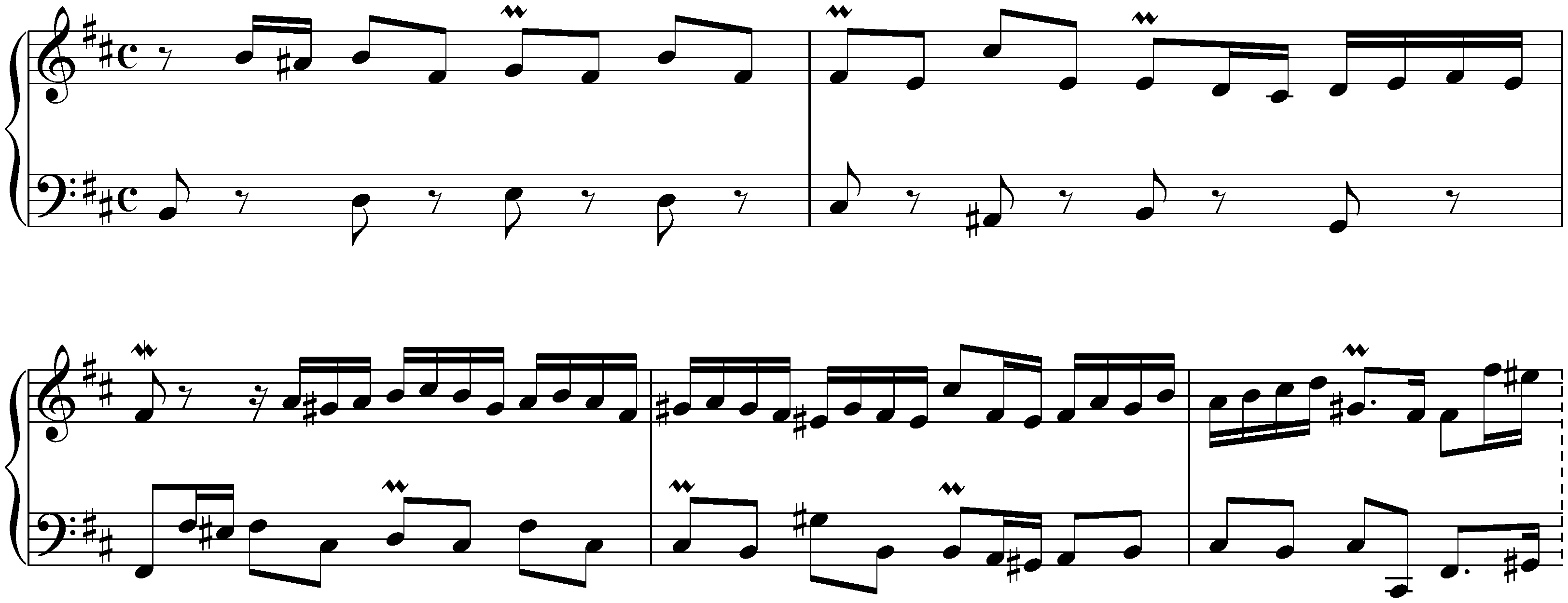 Fifteen Inventions, BWV 772–786; 15. B minor, BWV 786