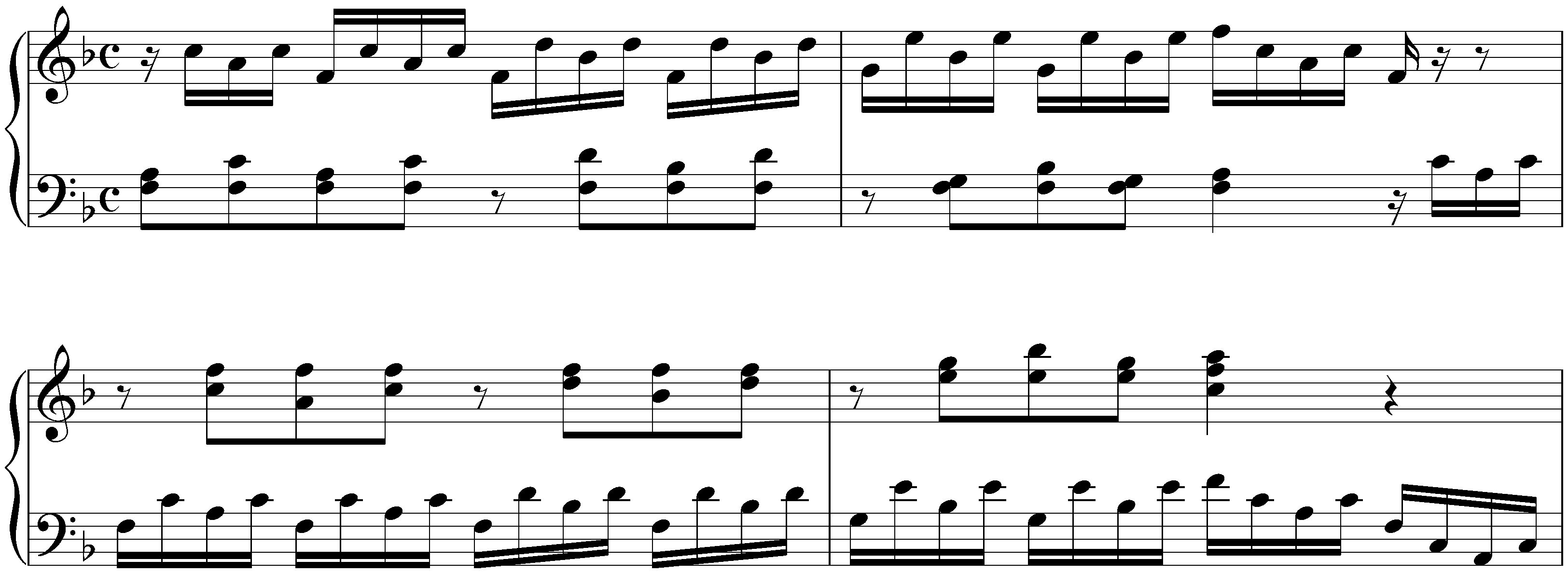 Nine little Preludes from the Notebook for Wilhelm Friedemann Bach, BWV 924–932; 4. F major, BWV 927