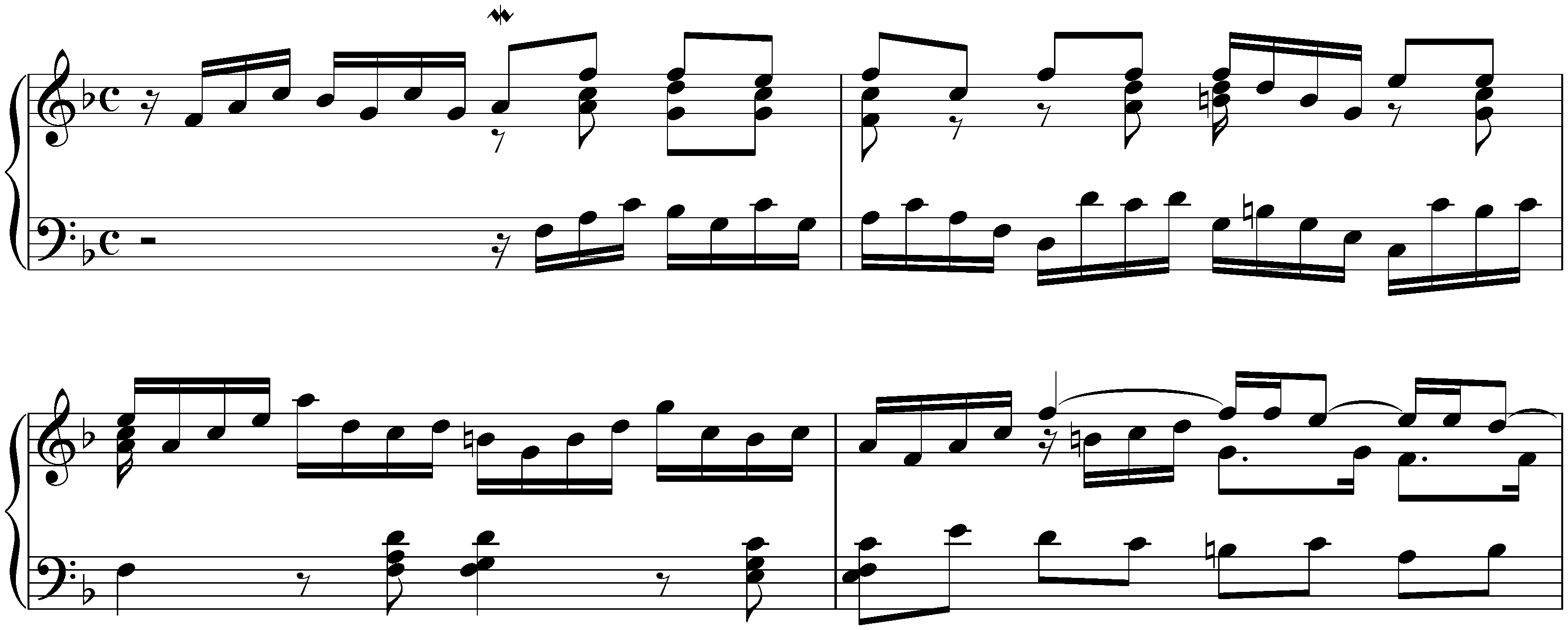 Nine little Preludes from the Notebook for Wilhelm Friedemann Bach, BWV 924–932; 5. F major, BWV 928